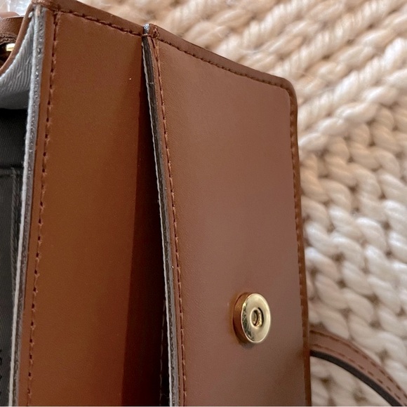 New Isaac Mizrahi Live Whitney Small Shoulder Saddle Cognac Brown Leather Bag - Picture 3 of 7